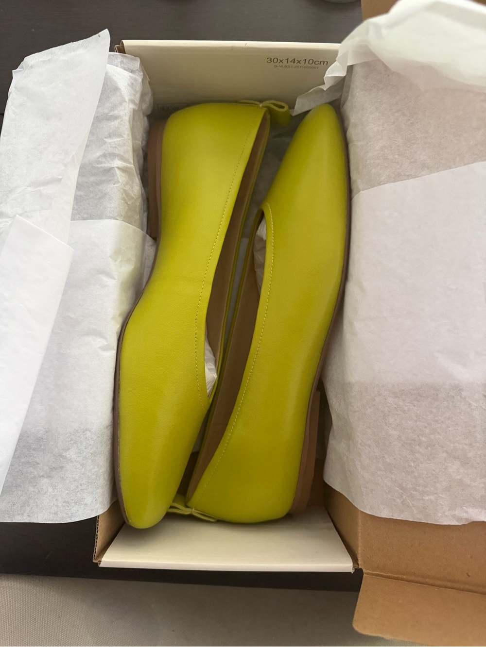 NWT Naturalizer 27 Edit Carla Chartreuse Ballet Flats WIDE